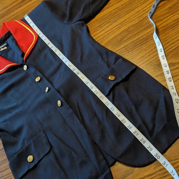 Vintage John Roberts Western Style Navy Red Pants Suit 9/10 Large - Picture 11 of 16